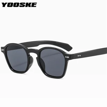 YOOSKE Brand Vintage ochelari de Soare Barbati Trendy Galben Transparent Ochelari de Soare Femei Rotund Retro Ochelari Doamnelor Călătorie Nuante UV400