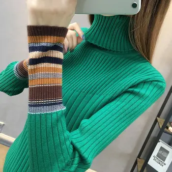 Moda Guler Tricotate Îmbinat Filet coreean Pulover pentru Femei de Îmbrăcăminte 2022 Toamna anului Nou Liber Casual, Pulovere Calde Topuri