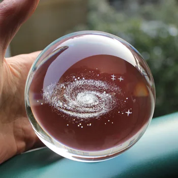 60mm Galaxy glob de Cristal Glob 3D Miniaturi Lactee Sticlă de Cuarț Mingea cu 3 tipuri de bază de Acasă Decorare Cadouri